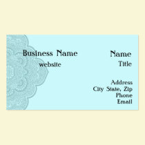 Blue Henna Business Card business cards