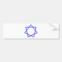 Blue Heptagram Bumper Stickers
