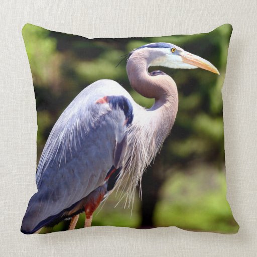 Blue Heron 1 Pillows Zazzle