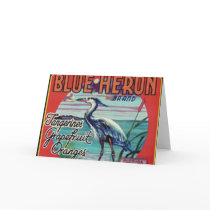 blue heron brand greeting card by amazingvintage blue heron brand greeting card