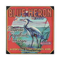 blue heron brand magnet by amazingvintage blue heron brand magnet