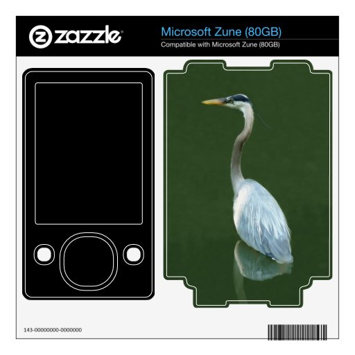 Blue Heron going fishing Skins For Zune