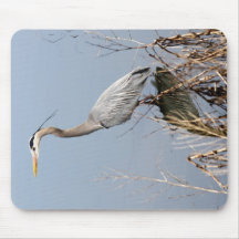 Blue Heron Mouse Pads