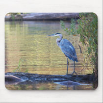 Blue Heron Mousepad mousepads