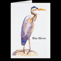 Blue Heron note card cards