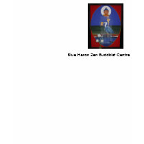Blue Heron Zen Buddhist Centre T-Shirt by SisterTQ Blue Heron Zen Buddhist Centre T-Shirt