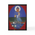 Blue Heron Zen Centre greeting card by SisterTQ Blue Heron Zen Centre greeting card