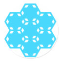 Blue Hexagon Star Sticker
