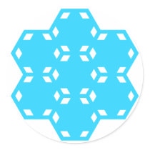 Blue Hexagon Star Sticker by sjaros Blue Hexagon Star Sticker