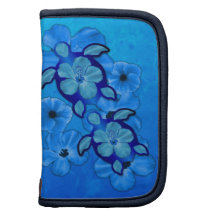 Blue Hibiscus And Honu Turtles Folio Planner