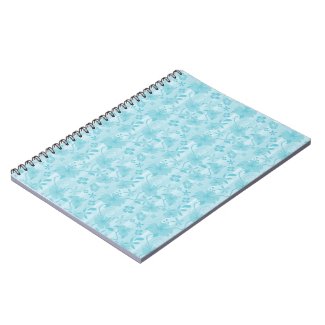 Blue Hibiscus Beach Pattern Notebook notebook