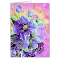 Blue Hibiscus card