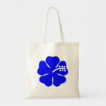 Blue hibiscus flower design bag