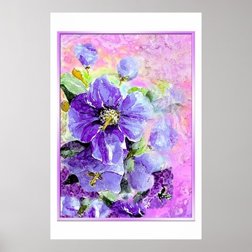 Blue Hibiscus print