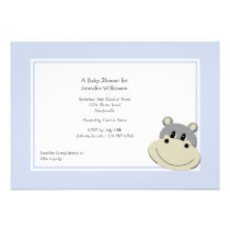 Blue Hippo Invitation