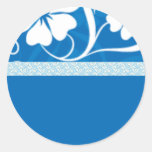 blue hisbiscus sticker