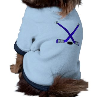 Blue Hockey Doggie Tshirt