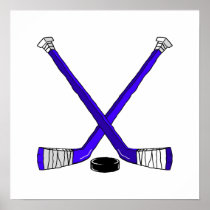 Blue Hockey Poster