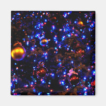 Blue Holiday Glow Refrigerator Magnets