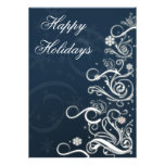 blue  Holiday Greetings invitations