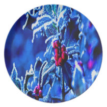 BLUE HOLLY PLATE