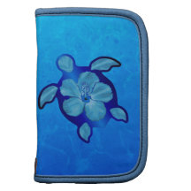 Blue Honu Turtle and Hibiscus Planners
