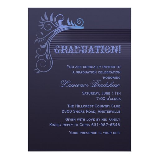 Blue Horizon Graduation Invitation