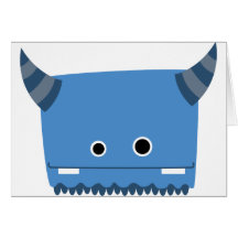 Blue Horned Monster Card