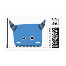 Blue Horned Monster Postage