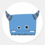 Blue Horned Monster Stickers