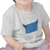 Blue Horned Monster Tshirts
