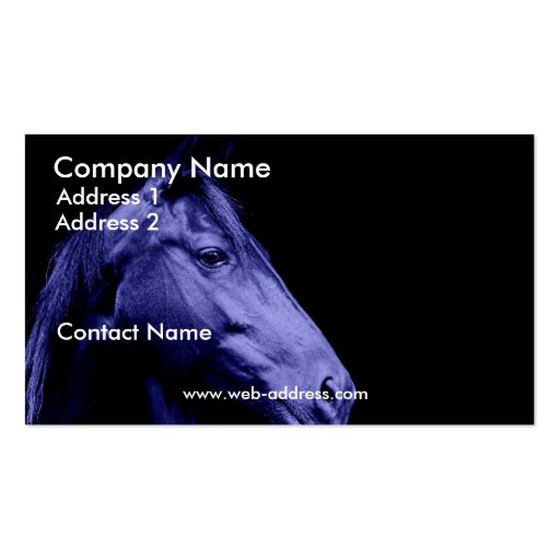 Blue Horse Business Card (front side)