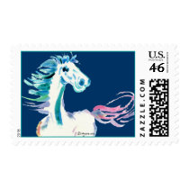 Blue Horse Custom Postage Stamps by lillyarts Blue Horse Custom Postage Stamps