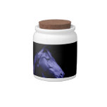 Blue Horse Design Candy Jar