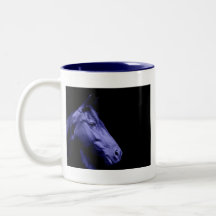 Blue Horse Design Coffee Mug