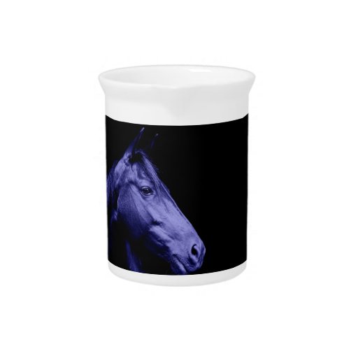Blue Horse Design Pitcher