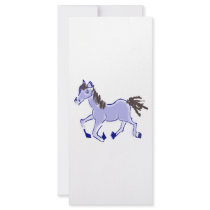 Blue Horse Drawing Full Color Rack Card
