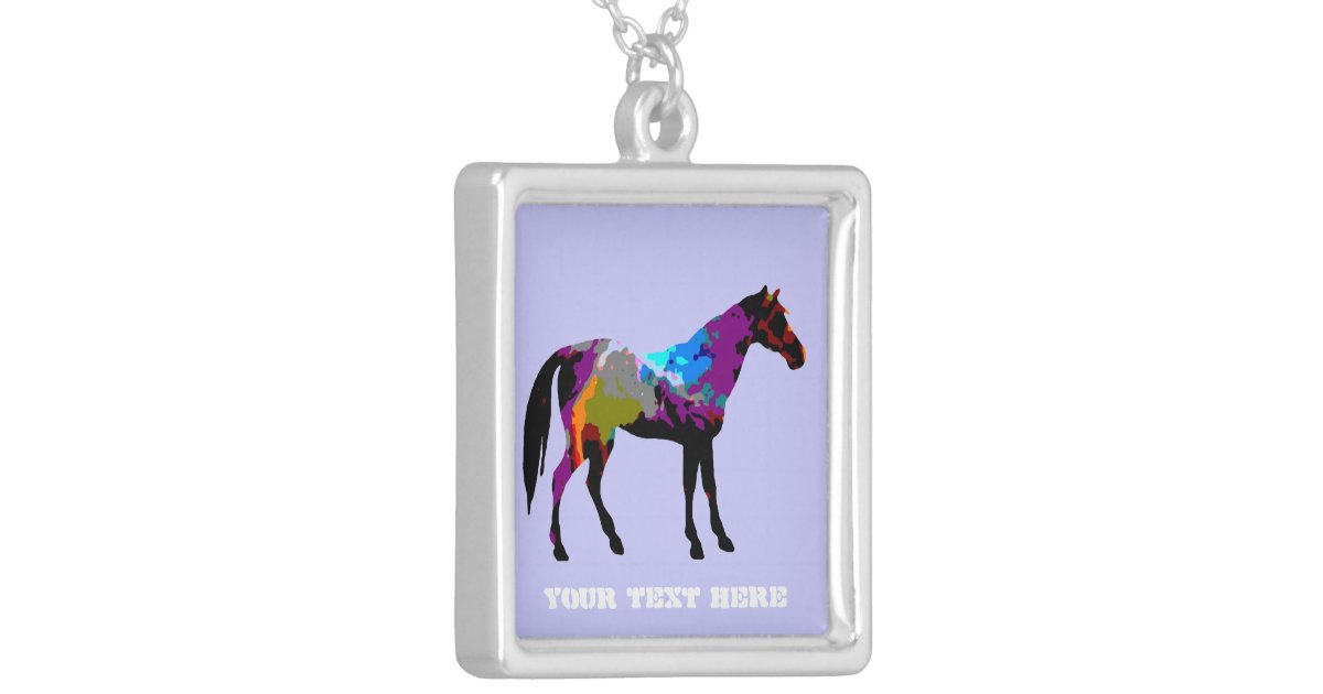 Blue Horse Necklace Zazzle