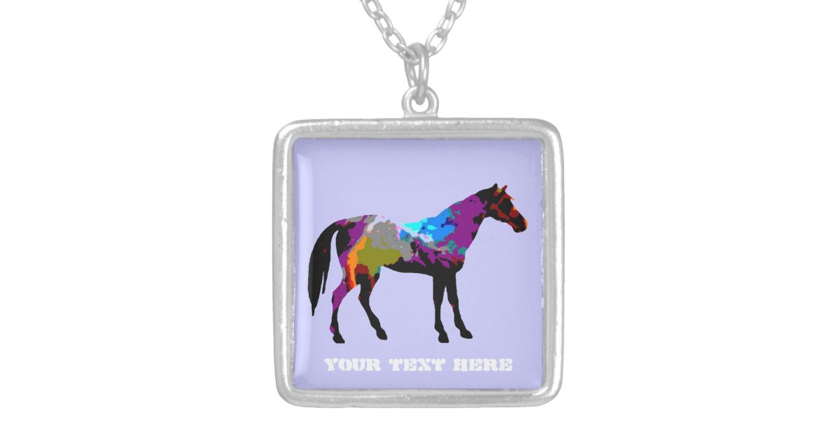 Blue Horse Necklace Zazzle