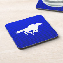 Blue Horse Racing Beverage Coasters