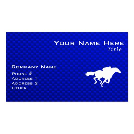Blue Horse Racing Business Cards