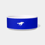 Blue Horse Racing Cat Water Bowls