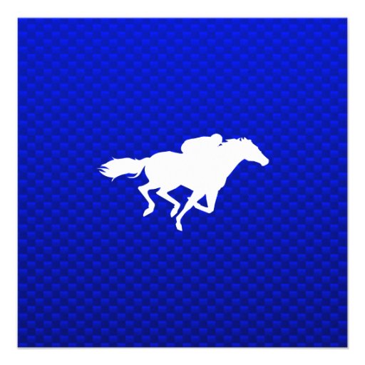 Blue Horse Racing Custom Announcements