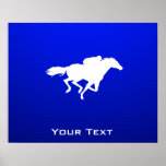 Blue Horse Racing Posters