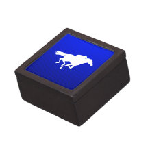 Blue Horse Racing Premium Jewelry Box