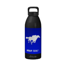 Blue Horse Racing Reusable Water Bottles