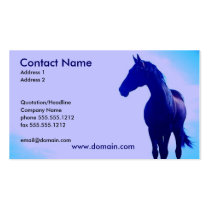 Blue Horse Silhouette Business Card business cards