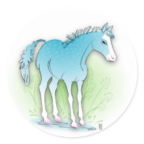 blue horse stickers