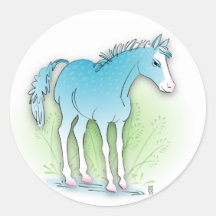 blue horse stickers