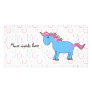 Blue horse with pink hearts customized photo card